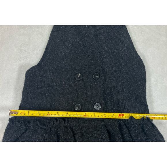 Vintage Minimal Halter Dress Size 12 Pockets Metallic 90s Y2K Whimsygoth - Picture 13 of 13